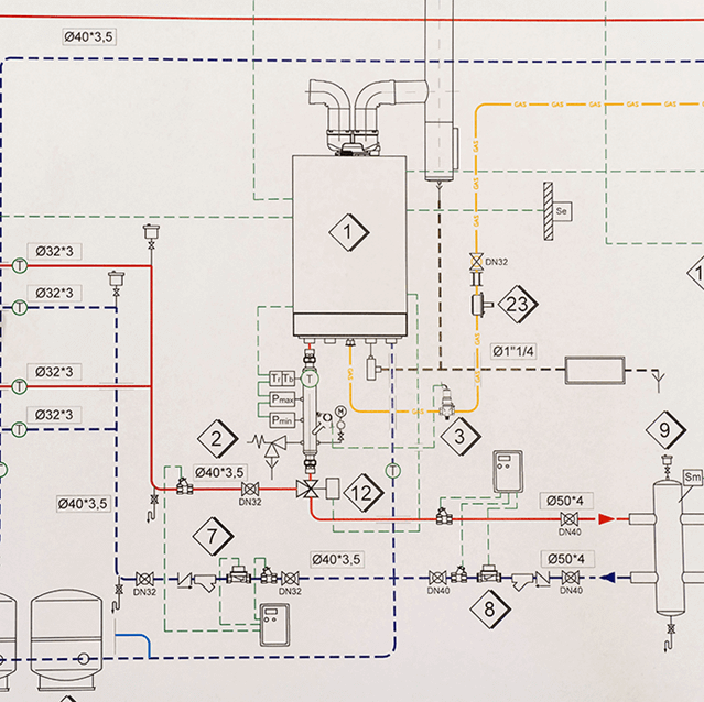 Bản vẽ 2D và MEP là bản vẽ mô tả hệ thống kỹ thuật