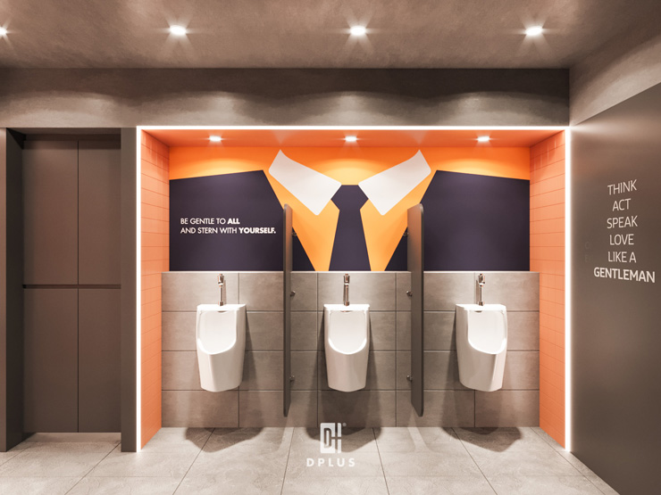 thiết kế nhà vệ sinh văn phòng Hòa Bình Minh